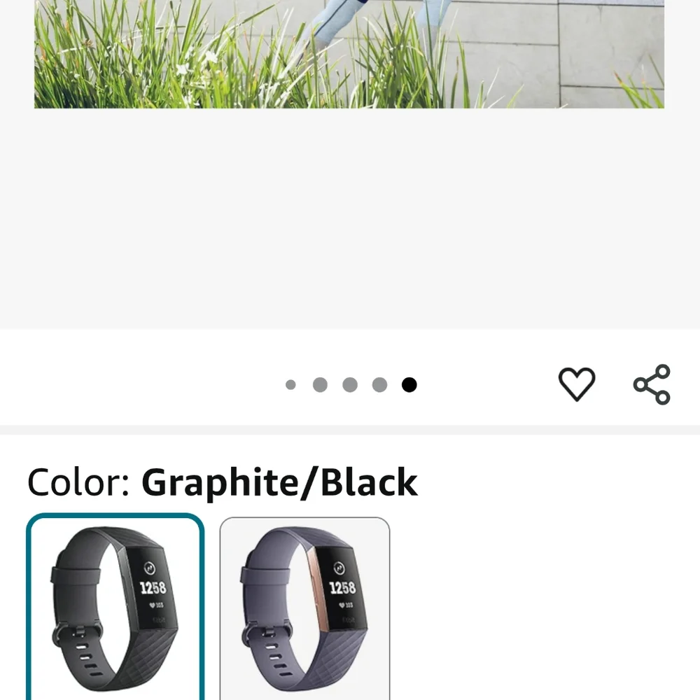 Fitbit Charge 3 Graphite Smartwatch - Picture 3 of 4